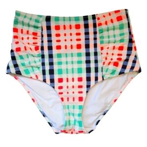 Aerie Plaid Hi Rise Swim Bottom